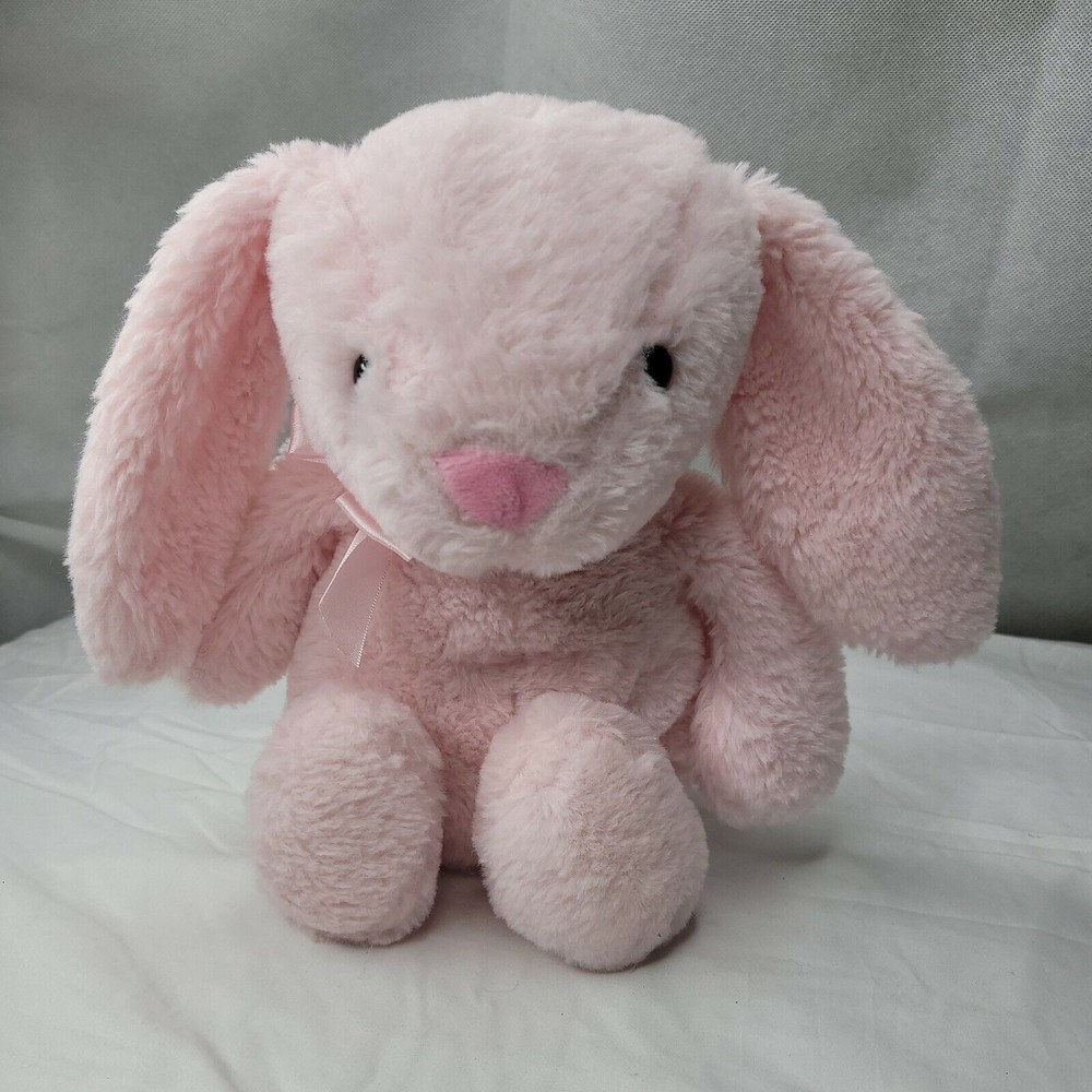13" Best Made Toys Plush Pink Bunny Rabbit Toy Animal with Bow